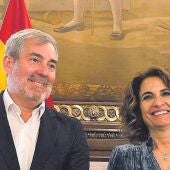 Fernando Clavijo, presidente del Gobierno de Canarias y María Jesús Montero, ministra de Hacienda 