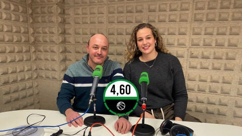 Jos&eacute; Manuel Jim&eacute;nez y Marta Garc&iacute;a, jugadora del CBS Femenino.