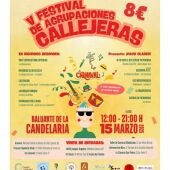 Cartel del evento de callejeras en Cádiz