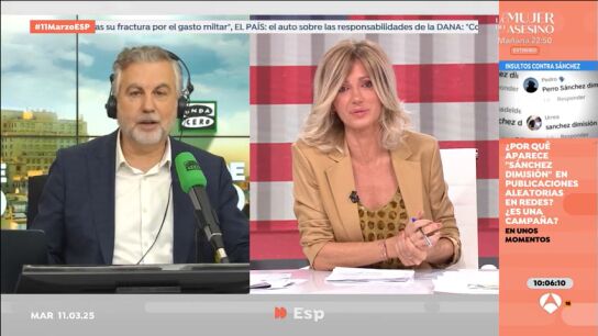 Carlos Alsina, en 'Espejo p&uacute;blico': "Van tarde las explicaciones de S&aacute;nchez en el Congreso sobre Ucrania"