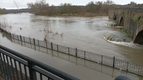 Caudal del Tajo a su paso por Talavera Caudal del Tajo a su paso por Talavera