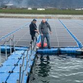 Instalación de placas fotovoltaicas flotantes en Moncofa. 