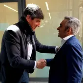 Marcos Zaragoza, alcalde de Villajoyosa, con Miguel Barrachina, conseller de Pesca Marcos Zaragoza, alcalde de Villajoyosa, con Miguel Barrachina, conseller de Pesca