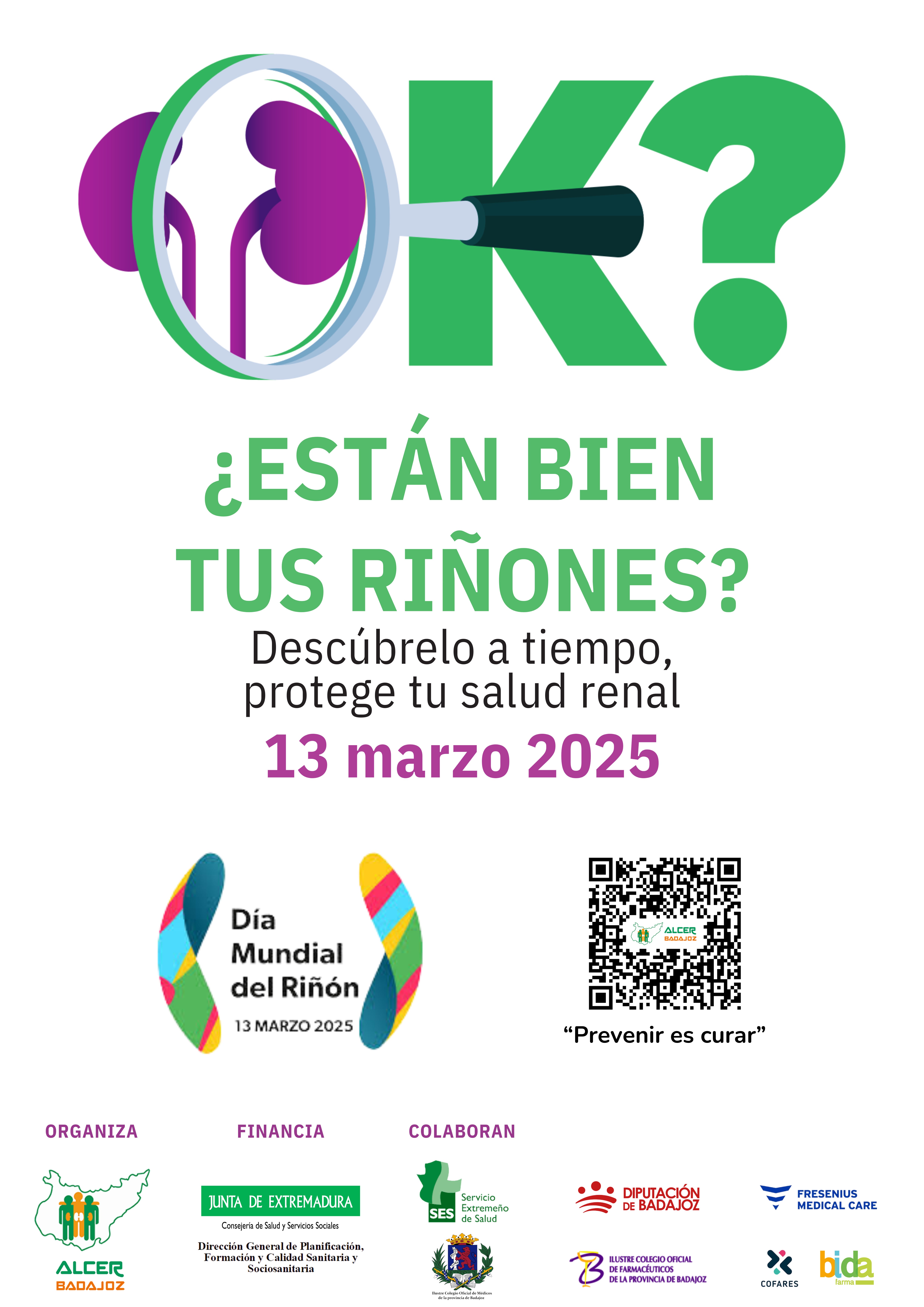 Alcer celebra este jueves 13 de marzo el Día Mundial del Riñon Alcer celebra este jueves 13 de marzo el Día Mundial del Riñon