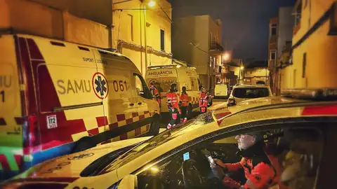 Imagen de archivo de una actuación del SAMU 061 en Baleares Imagen de archivo de una actuación del SAMU 061 en Baleares