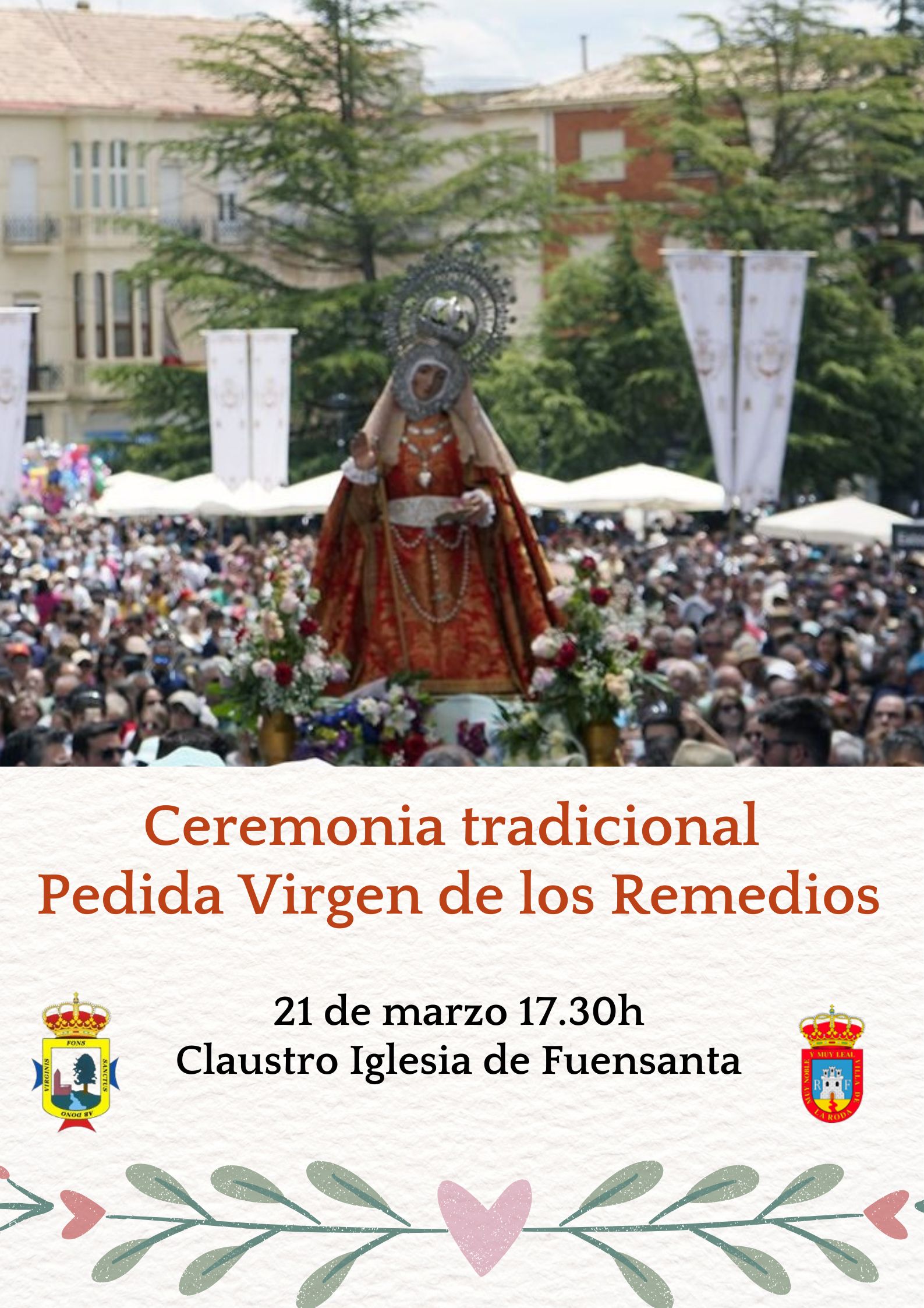 La petición de la Virgen de los Remedios será este viernes 21 de marzo y con novedades La petición de la Virgen de los Remedios será este viernes 21 de marzo y con novedades