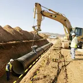 Obras de la tubería a la Llanura Manchega Obras de la tubería a la Llanura Manchega