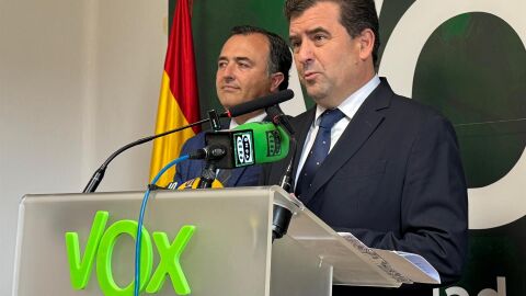Ricardo Chamorro, durante una rueda de prensa que hoy ha ofrecido VOX