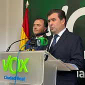 Ricardo Chamorro, durante una rueda de prensa que hoy ha ofrecido VOX Ricardo Chamorro, durante una rueda de prensa que hoy ha ofrecido VOX