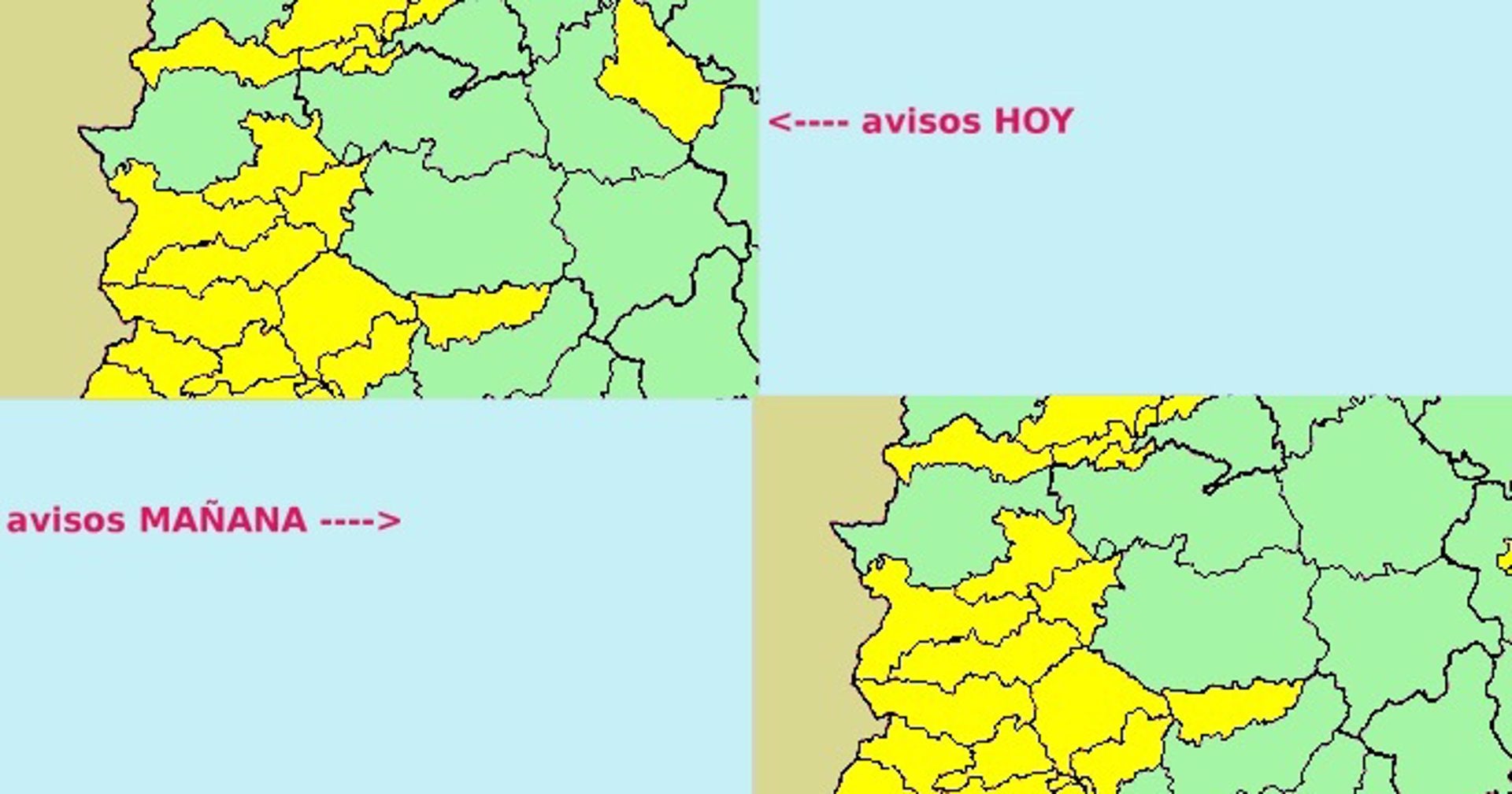 Continúa la alerta amarilla por lluvias, en la provincia de Badajoz cesarán esta madrugada en Cáceres se prolongarán hasta mediodía Continúa la alerta amarilla por lluvias, en la provincia de Badajoz cesarán esta madrugada en Cáceres se prolongarán hasta mediodía
