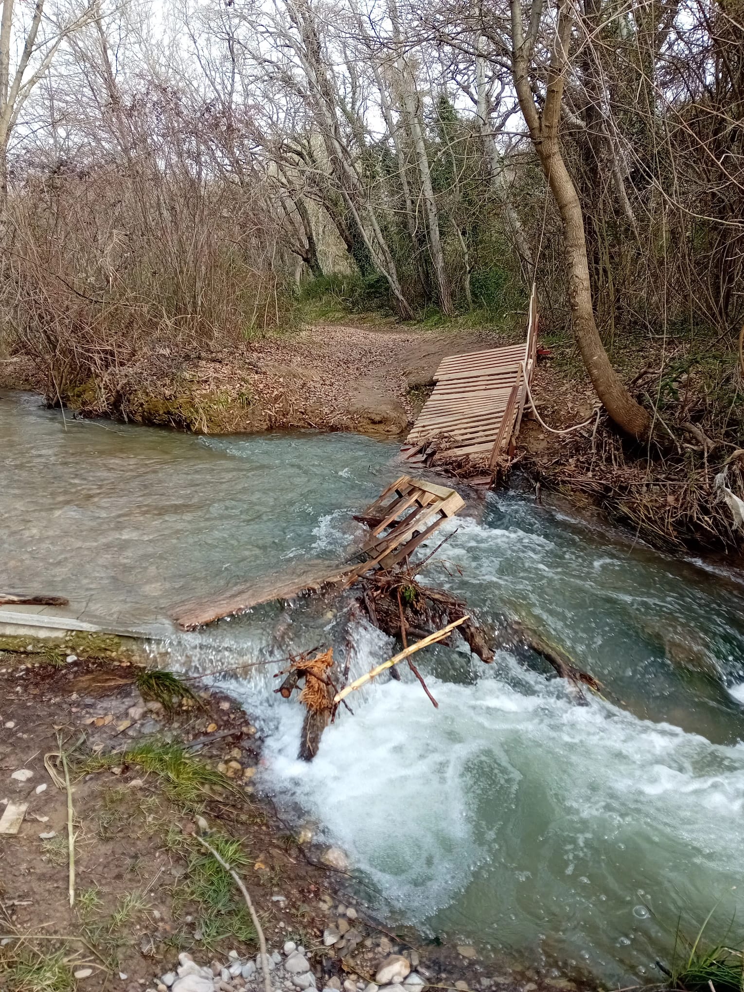 Las últimas crecidas dejan impracticables las pasarelas de acceso a la Fuente de Marcelo en Huesca Las últimas crecidas dejan impracticables las pasarelas de acceso a la Fuente de Marcelo en Huesca