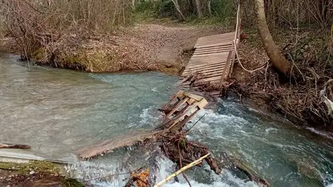 Las últimas crecidas dejan impracticables las pasarelas de acceso a la Fuente de Marcelo Las últimas crecidas dejan impracticables las pasarelas de acceso a la Fuente de Marcelo