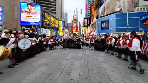 La banda de gaitas Villa de Xix&oacute;n ha sido elegida la mejor banda extranjera del desfile de San Patricio de Nueva York 2025