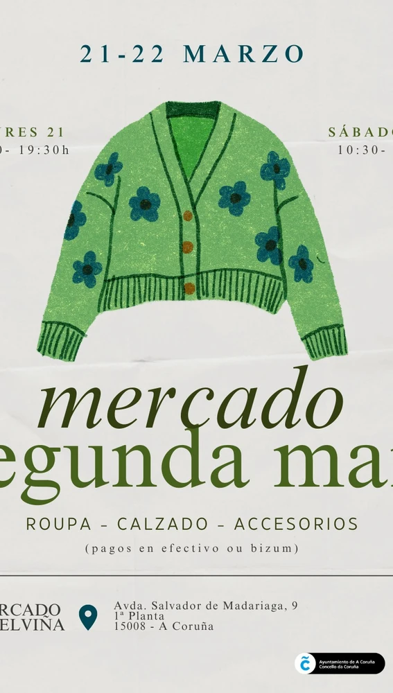 Mercado de segunda man no Mercado de Elviña Mercado de segunda man no Mercado de Elviña