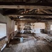 Vista del interior del Molino Sidrón antes de las obras