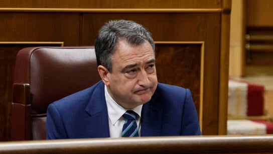 El portavoz del PNV, Aitor Esteban durante el pleno del Congreso/ EFE/ Javier Liz&oacute;n