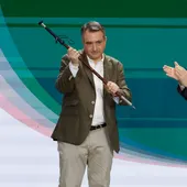 La IX Asamblea General del PNV ha designado por unanimidad a Aitor Esteban (i) como nuevo presidente del partido, en sustitución de Andoni Ortuzar, este domingo en San Sebastián. La IX Asamblea General del PNV ha designado por unanimidad a Aitor Esteban (i) como nuevo presidente del partido, en sustitución de Andoni Ortuzar, este domingo en San Sebastián.