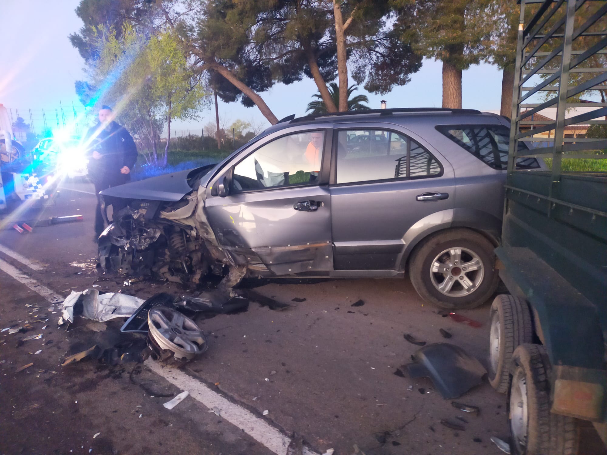 Dos personas heridas tras una colisión entre dos turismos en la N-401 cerca de Ciudad Real Dos personas heridas tras una colisión entre dos turismos en la N-401 cerca de Ciudad Real
