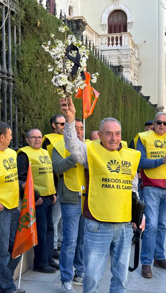Los agricultores de Granada se concentran frente a la subdelegación del Gobierno Los agricultores de Granada se concentran frente a la subdelegación del Gobierno