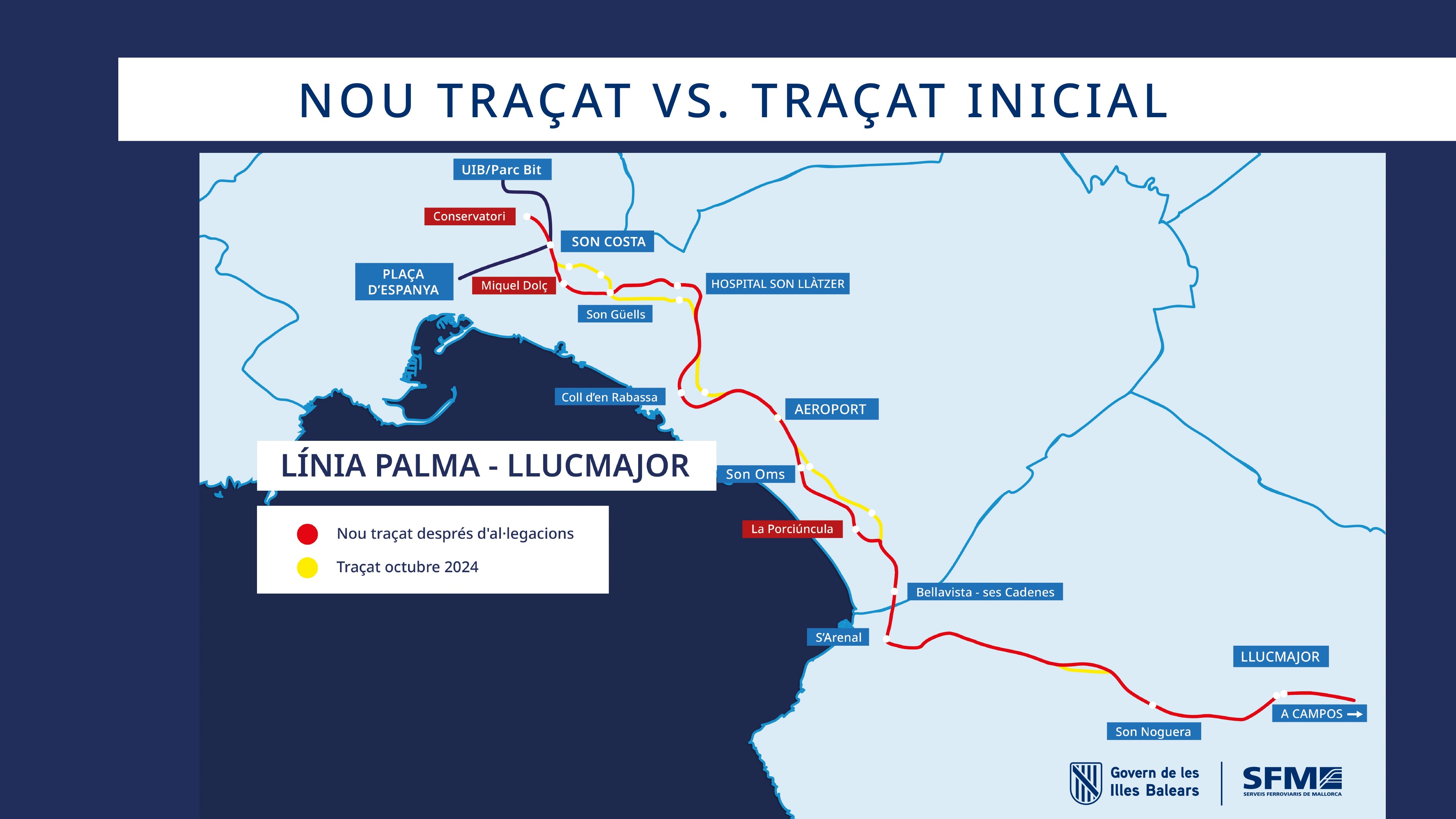 El tren Palma-Llucmajor suma una parada en el Conservatorio y alarga su recorrido subterráneo El tren Palma-Llucmajor suma una parada en el Conservatorio y alarga su recorrido subterráneo