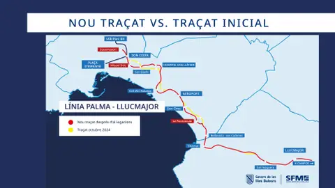 El Govern avanza en la futura línea de tren Palma-Llucmajor con mejoras en el trazado El Govern avanza en la futura línea de tren Palma-Llucmajor con mejoras en el trazado