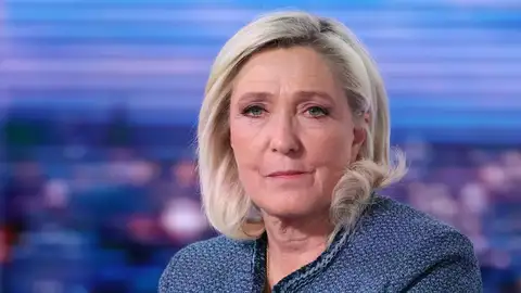 Marine Le Pen durante su entrevista en TF1 Marine Le Pen durante su entrevista en TF1