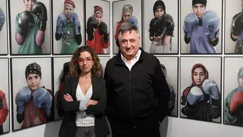 Los periodistas Mónica Bernabé y Gervasio Sánchez en las actividades del seminario de 2024. Los periodistas Mónica Bernabé y Gervasio Sánchez en las actividades del seminario de 2024.