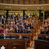  Fotografía general del pleno en el que se ha dado luz verde a la reforma de la Leyd e Extranjería. En plano los ministros Ángel Víctor Torres y Sira Rego 