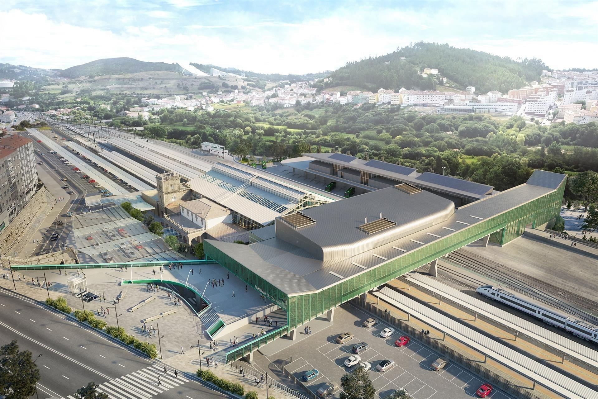 El nuevo proyecto de la Estación Intermodal de Santiago podría estar operativa en mayo y el parking construído en junio de 2026 El nuevo proyecto de la Estación Intermodal de Santiago podría estar operativa en mayo y el parking construído en junio de 2026