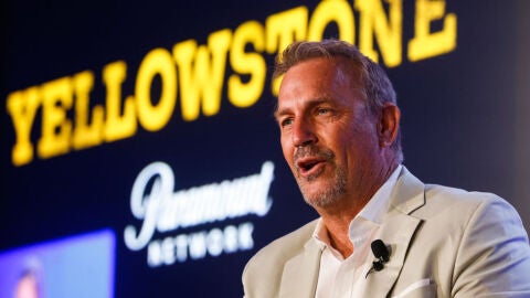Kevin Costner en un acto de promoci&oacute;n de Yellowstone