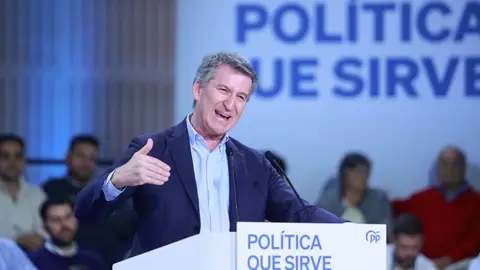 Alberto Núñez Feijóo en un mitin enTeruel Alberto Núñez Feijóo en un mitin enTeruel