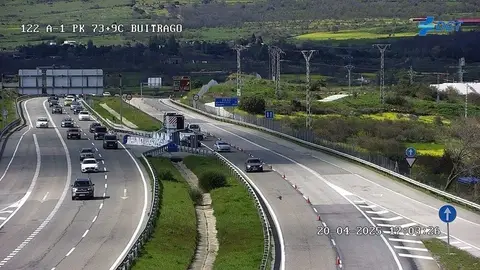 Tráfico lento en la A-1 desde Buitrago de Lozoya Tráfico lento en la A-1 desde Buitrago de Lozoya
