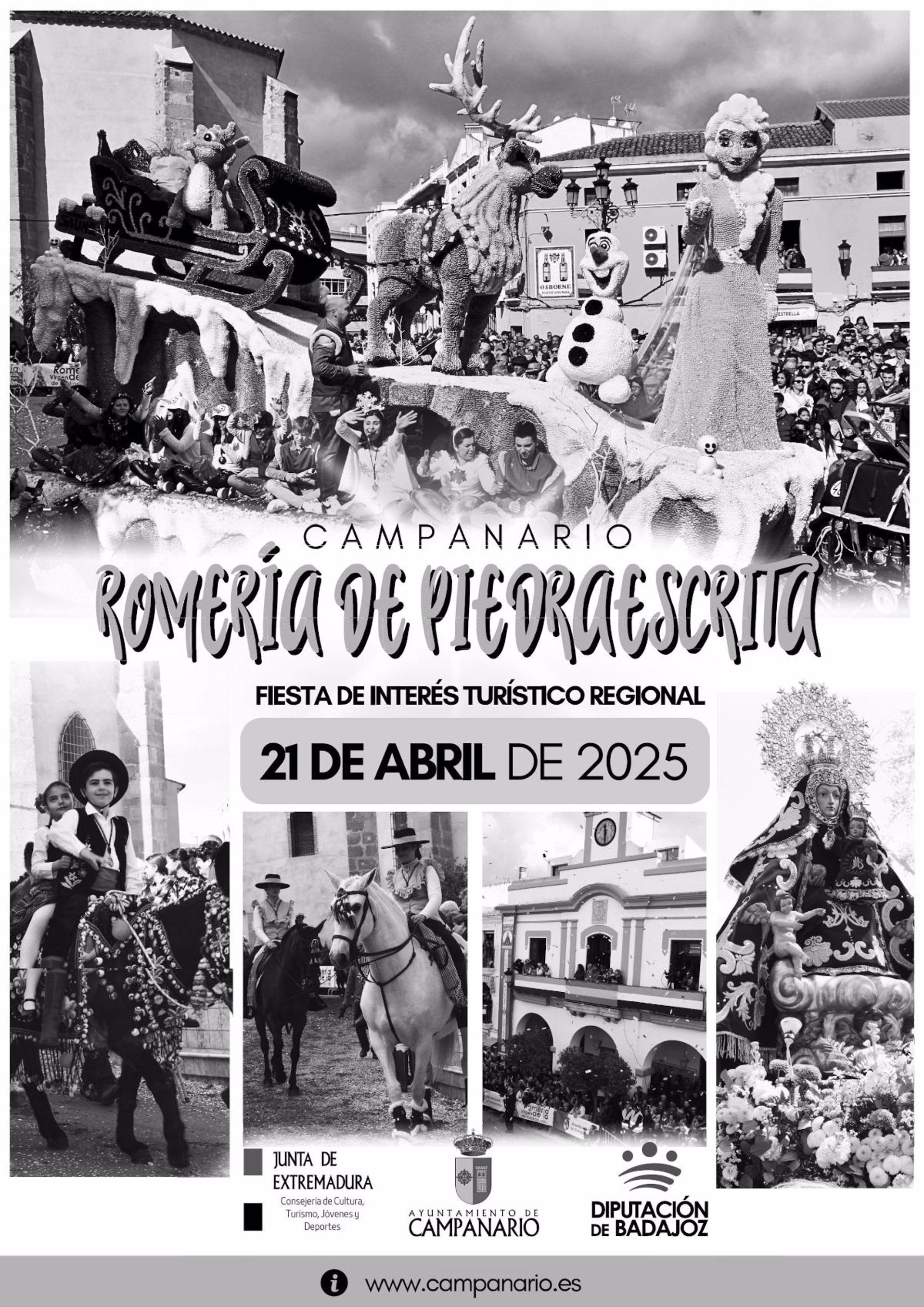 La Romería de Piedraescrita de Campanario reúne este Lunes de Pascua a ocho carrozas y más de 300 jinetes La Romería de Piedraescrita de Campanario reúne este Lunes de Pascua a ocho carrozas y más de 300 jinetes