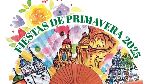 Fiestas de Primavera 2025 de Murcia Portada, dibujo de David Cano