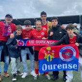 Afición do Ourense con Varo na Grela celebrando o ascenso a 2 RFEF