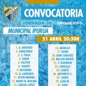 Convocatoria del Málaga