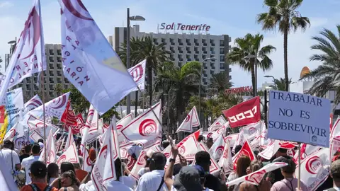 Imagen de la huelga de trabajadores del turismo en Tenerife Imagen de la huelga de trabajadores del turismo en Tenerife