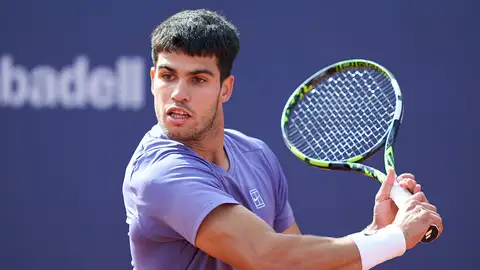 Carlos Alcaraz durante el Torneo de Barcelona Carlos Alcaraz durante el Torneo de Barcelona