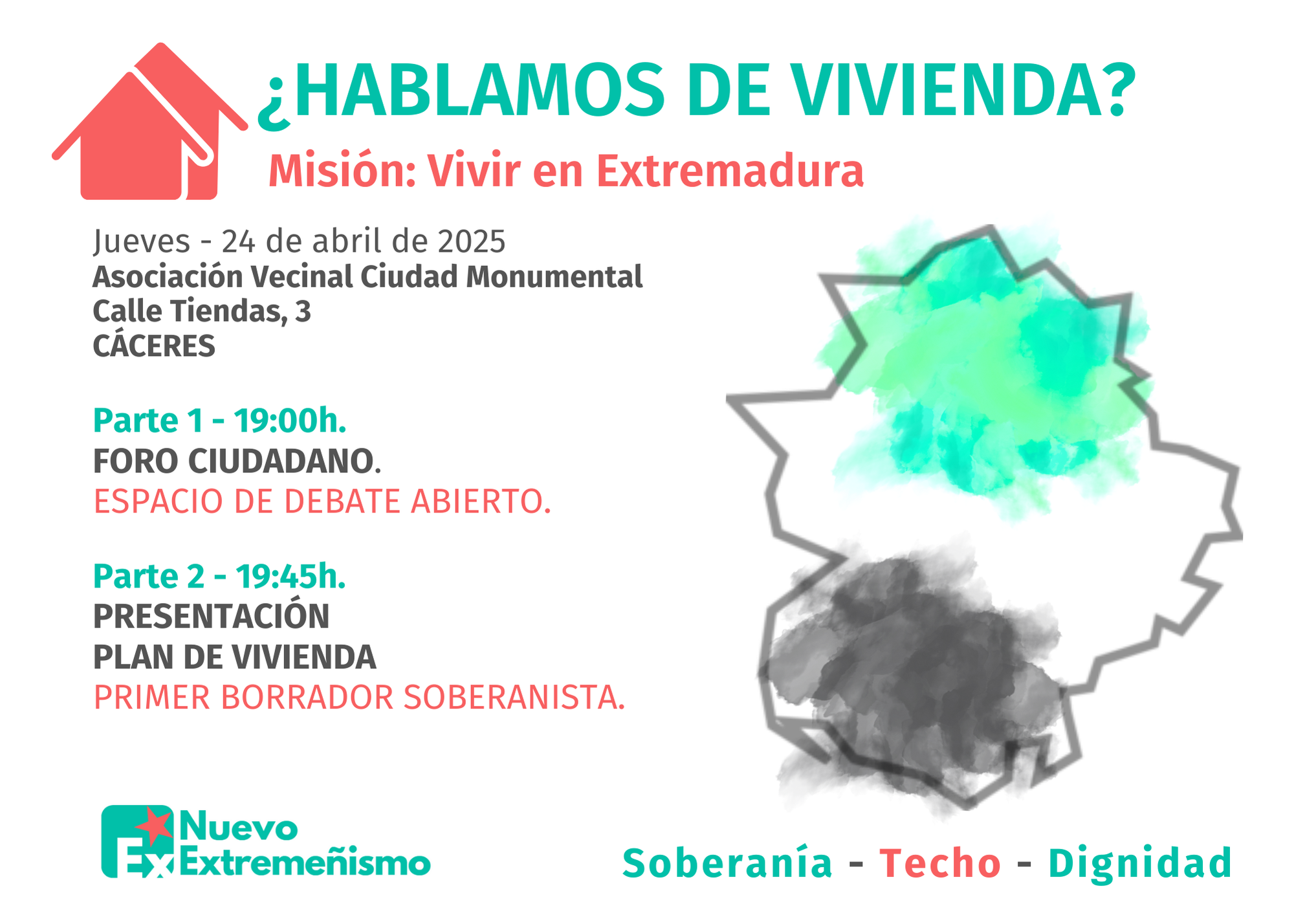 Nuevo Extremeñismo organiza un foro de vivienda en Cáceres abierto a la ciudadanía Nuevo Extremeñismo organiza un foro de vivienda en Cáceres abierto a la ciudadanía
