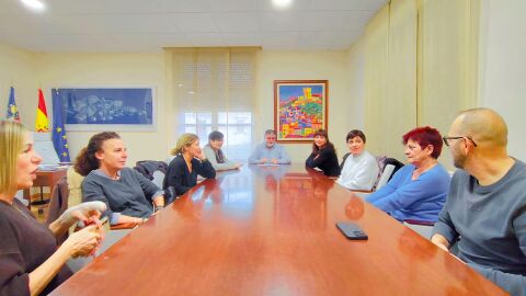 Reuni&oacute;n del alcalde de Villena con sanitarios de la ciudad.