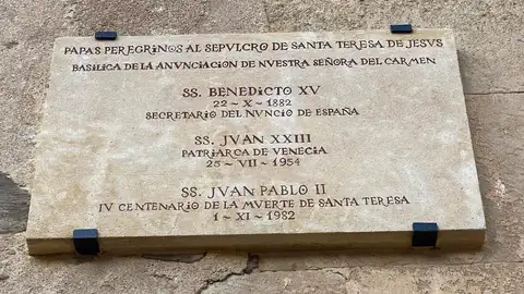 Listado de papas que visitan el sepulcro de la religiosa, ubicado en Alba de Tormes