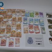 Dinero sustraído hallado por la Policía Nacional