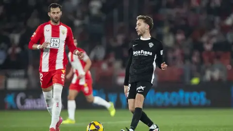 Marc Aguado, en el duelo en Almería. Marc Aguado, en el duelo en Almería.