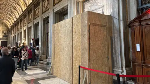 El lugar donde estará la tumba del papa Francisco en la basílica Santa María la Mayor El lugar donde estará la tumba del papa Francisco en la basílica Santa María la Mayor