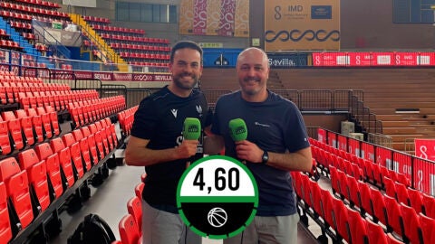 Edu P&eacute;rez, entrenador del CBS Femenino, y Jos&eacute; Manuel Jim&eacute;nez.