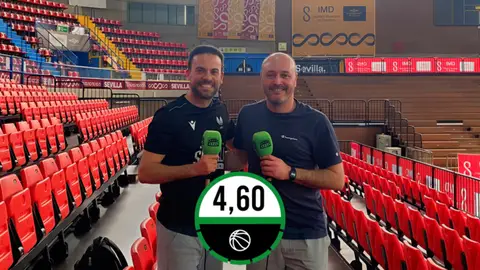 Edu Pérez, entrenador del CBS Femenino, y José Manuel Jiménez. Edu Pérez, entrenador del CBS Femenino, y José Manuel Jiménez.