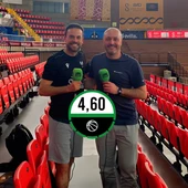 Edu Pérez, entrenador del CBS Femenino, y José Manuel Jiménez. Edu Pérez, entrenador del CBS Femenino, y José Manuel Jiménez.
