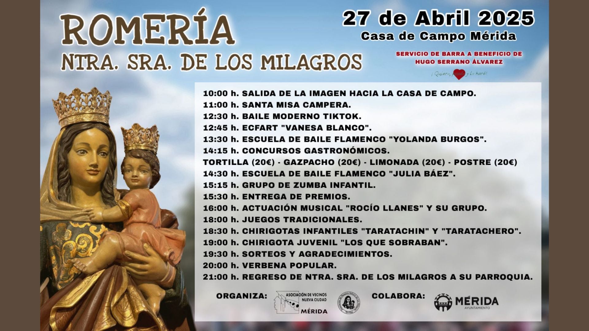 La barriada de Nueva Ciudad de Mérida celebra este domingo su romería con actuaciones musicales y diferentes concursos La barriada de Nueva Ciudad de Mérida celebra este domingo su romería con actuaciones musicales y diferentes concursos