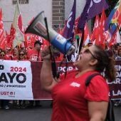 Imagen de archivo de una manifestación de sindicatos en Canarias (Gran Canaria) por el 1 de mayo