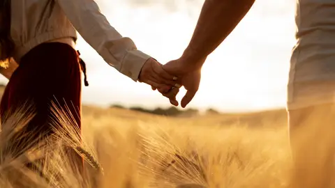 Pareja cogida de las manos Pareja cogida de las manos
